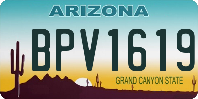 AZ license plate BPV1619