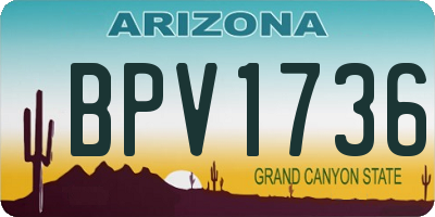AZ license plate BPV1736
