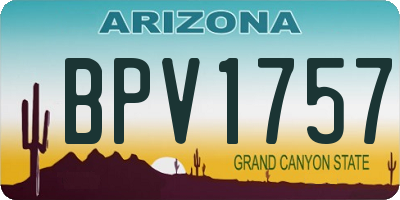 AZ license plate BPV1757