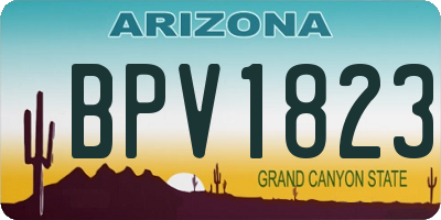 AZ license plate BPV1823