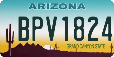 AZ license plate BPV1824