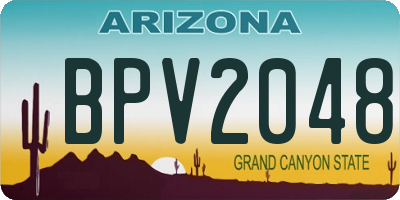 AZ license plate BPV2048