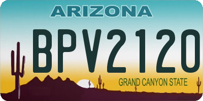 AZ license plate BPV2120