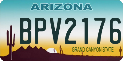 AZ license plate BPV2176