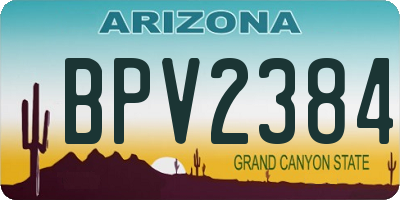 AZ license plate BPV2384