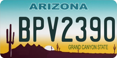 AZ license plate BPV2390