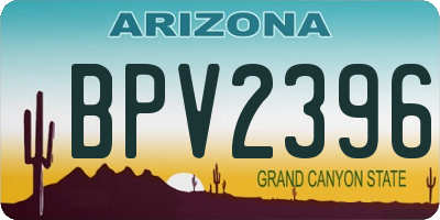 AZ license plate BPV2396