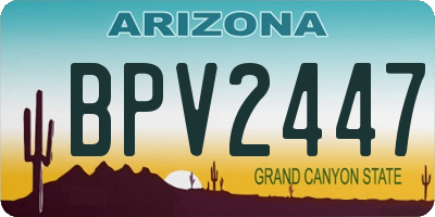 AZ license plate BPV2447