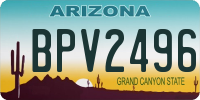 AZ license plate BPV2496