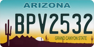 AZ license plate BPV2532