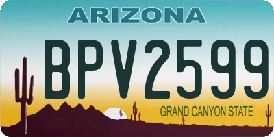 AZ license plate BPV2599