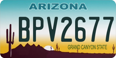 AZ license plate BPV2677