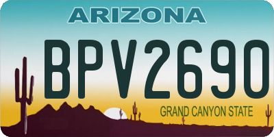 AZ license plate BPV2690