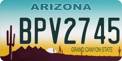 AZ license plate BPV2745