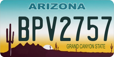 AZ license plate BPV2757
