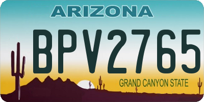 AZ license plate BPV2765
