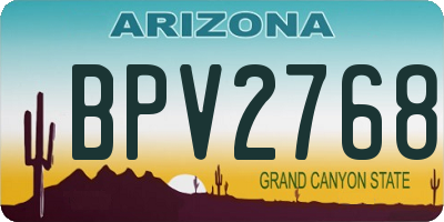 AZ license plate BPV2768
