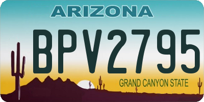 AZ license plate BPV2795