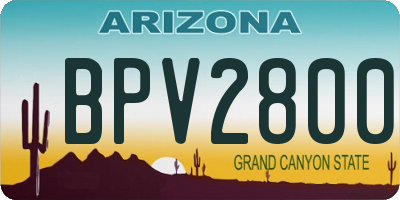 AZ license plate BPV2800