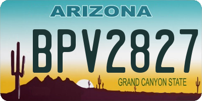 AZ license plate BPV2827