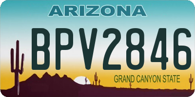 AZ license plate BPV2846