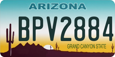 AZ license plate BPV2884