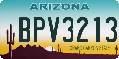 AZ license plate BPV3213