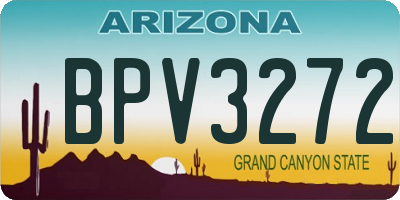 AZ license plate BPV3272