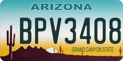 AZ license plate BPV3408