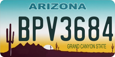 AZ license plate BPV3684