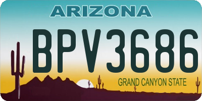 AZ license plate BPV3686