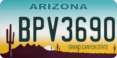 AZ license plate BPV3690