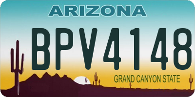 AZ license plate BPV4148