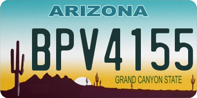 AZ license plate BPV4155