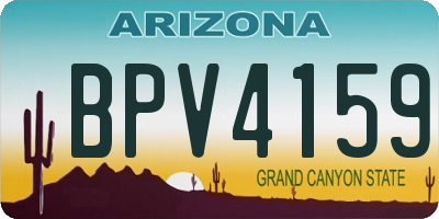 AZ license plate BPV4159