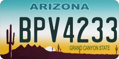 AZ license plate BPV4233