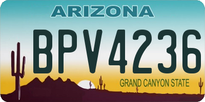 AZ license plate BPV4236
