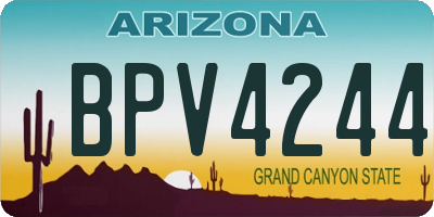 AZ license plate BPV4244