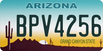 AZ license plate BPV4256