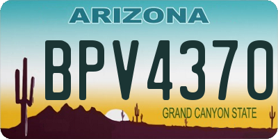 AZ license plate BPV4370