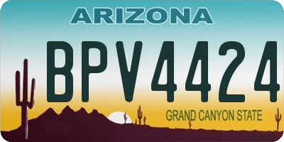 AZ license plate BPV4424