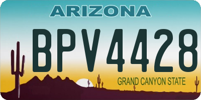 AZ license plate BPV4428