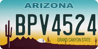 AZ license plate BPV4524