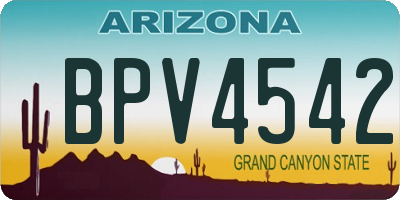 AZ license plate BPV4542
