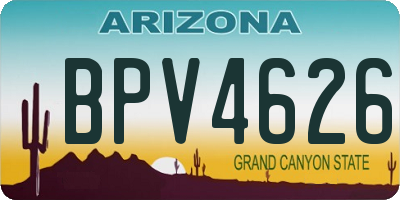 AZ license plate BPV4626
