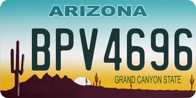 AZ license plate BPV4696