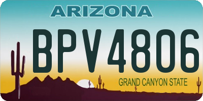 AZ license plate BPV4806
