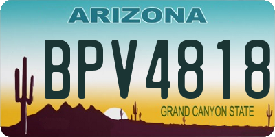 AZ license plate BPV4818
