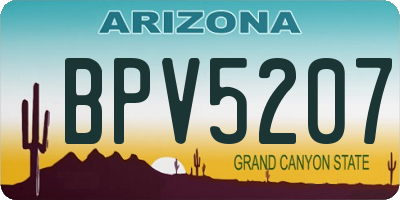 AZ license plate BPV5207