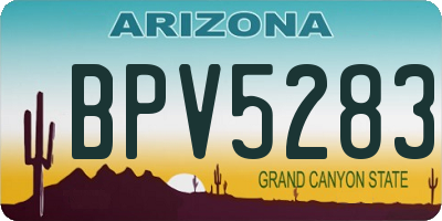 AZ license plate BPV5283